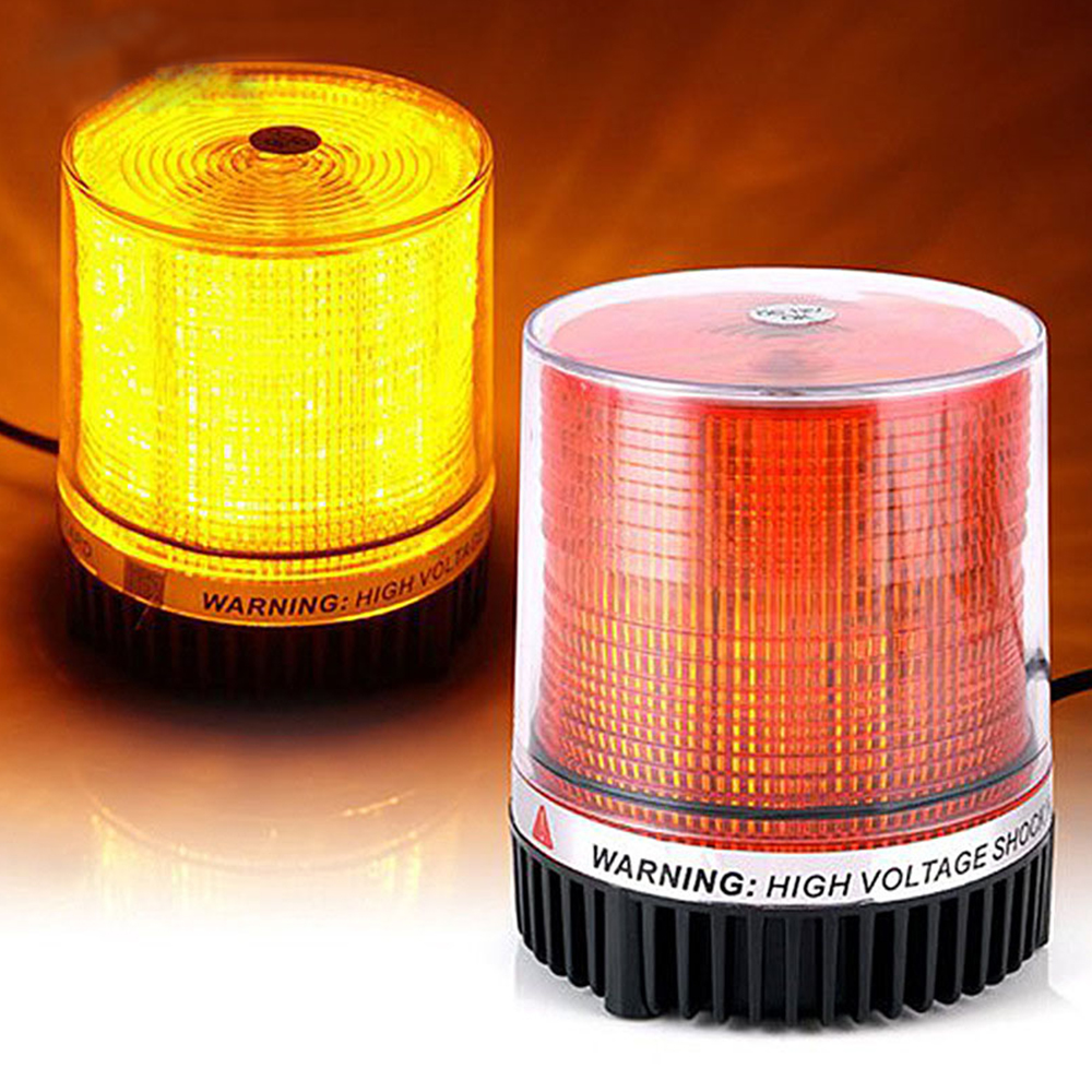 DC12-24V LED Car Warning Light Engineering Car Strobe Light Car Roof Emergency Traffic Signal Magnetic Suction Light 9 Flash